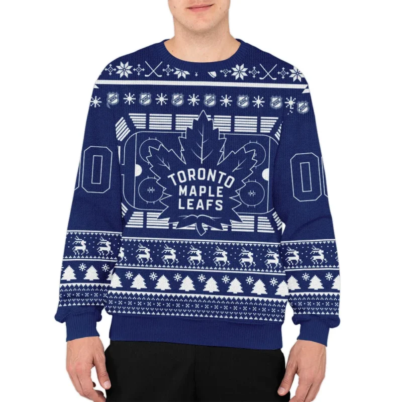 Special Release Toronto Maple Leafs NHL Ugly Sweater All Over Prints Christmas Season QTNHLVA160924A8