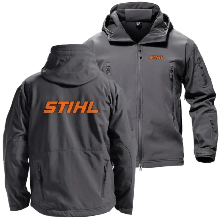 Collection Release Stihl Brand Agricultural and Craftwork Farmer Hooded Military Tactical Jacket BLF15924A2210