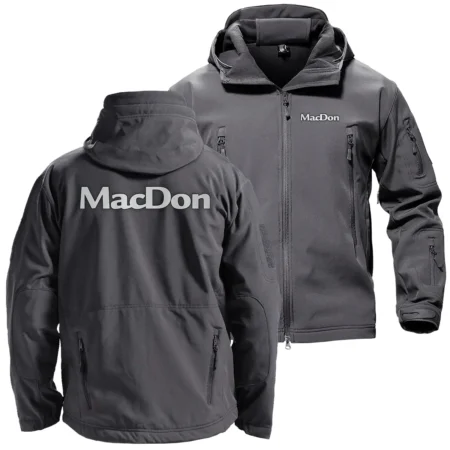 MacDon Unique Logo Collection For Farmer Tractor Lovers Hooded Military Tactical Jacket BLF8424A0110