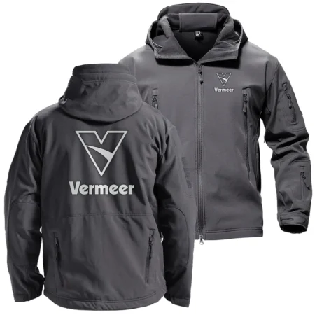 Vermeer Unique Logo Collection For Farmer Tractor Lovers Hooded Military Tactical Jacket BLF8424A0210