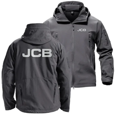 JCB Unique Logo Collection For Farmer Tractor Lovers Hooded Military Tactical Jacket BLF8424A0810