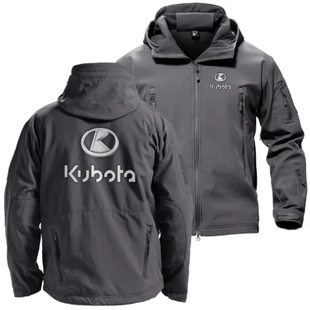 Kubota Unique Logo Collection For Farmer Tractor Lovers Hooded Military Tactical Jacket BLF8424A1110