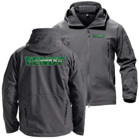 Fendt Unique Logo Collection For Farmer Tractor Lovers Hooded Military Tactical Jacket BLF8424A1310