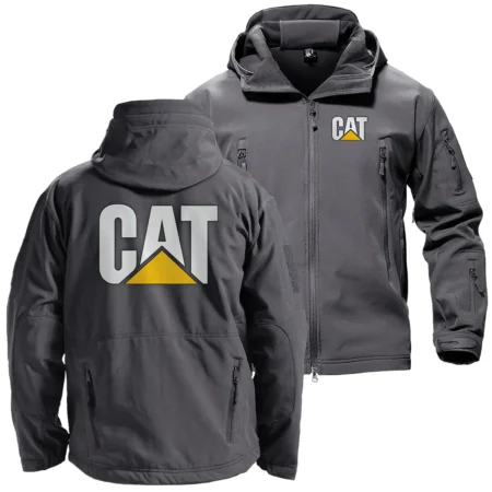 Caterpillar Unique Logo Collection For Farmer Tractor Lovers Hooded Military Tactical Jacket BLF8424A2210