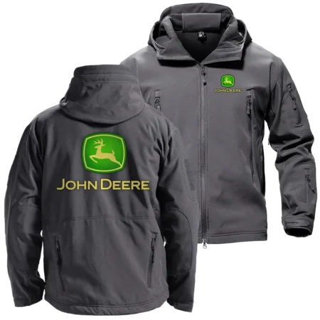 John Deere Unique Logo Collection For Farmer Tractor Lovers Hooded Military Tactical Jacket BLF8424A2410