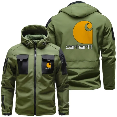 Collection Release Carhartt Brand Agricultural and Craftwork Farmer Outdoor Tactical Beetle Hooded Jacket With Pockets - BLF15924A1411