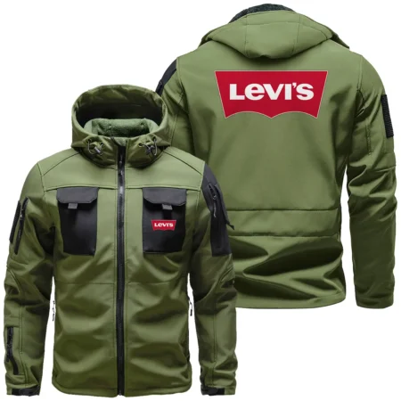 Collection Release Levis Brand Agricultural and Craftwork Farmer Outdoor Tactical Beetle Hooded Jacket With Pockets - BLF15924A1911