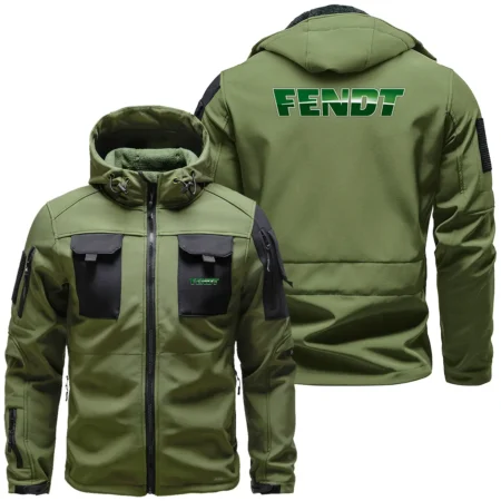 Collection Release Fendt Brand Agricultural and Craftwork Farmer Outdoor Tactical Beetle Hooded Jacket With Pockets - BLF15924A311