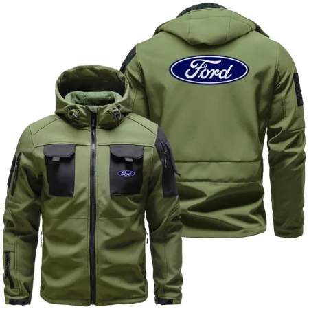 Collection Release Ford Brand Agricultural and Craftwork Farmer Outdoor Tactical Beetle Hooded Jacket With Pockets - BLF15924A411