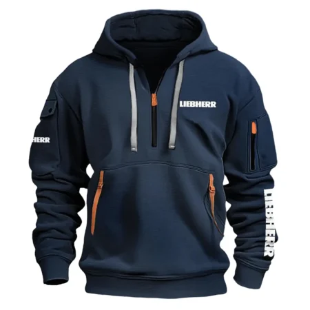 Liebherr Exclusive Logo Fashion Hoodie Half Zipper BLCW309A161