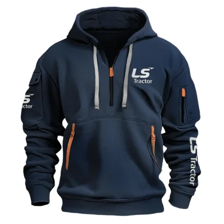 LS Unique Logo Collection For Farmer Tractor Lovers Fashion Hoodie Half Zipper BLF8424A061