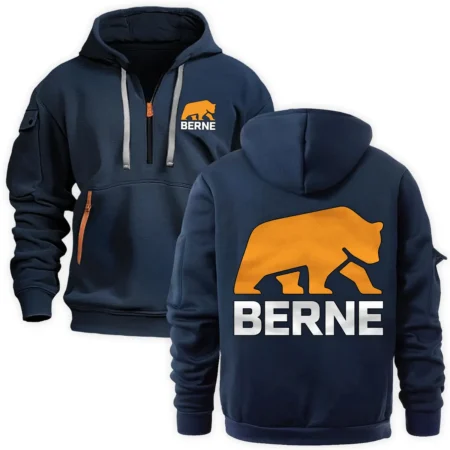 Collection Release Berne Brand Agricultural and Craftwork Farmer Fashion Hoodie Half Zipper BLF15924A131