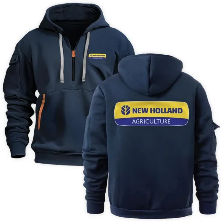 Collection Release New Holland Brand Agricultural and Craftwork Farmer Fashion Hoodie Half Zipper BLF15924A91