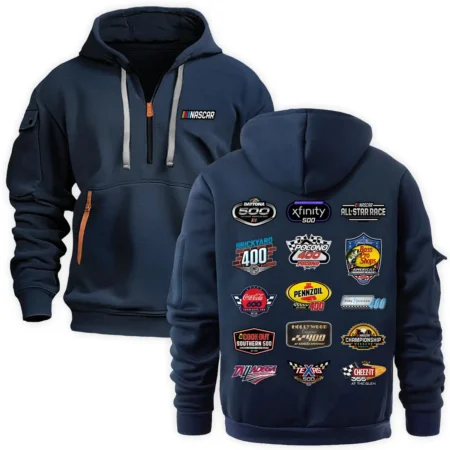 Collection Release Nascar Cup Series Fashion Hoodie Half Zipper BLNCS12924A1