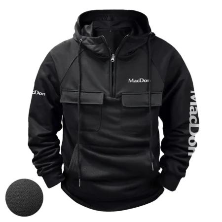 MacDon Unique Logo Collection For Farmer Tractor Lovers Tactical Quarter Zip Hoodie BLF8424A012