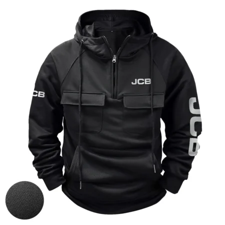 JCB Unique Logo Collection For Farmer Tractor Lovers Tactical Quarter Zip Hoodie BLF8424A082