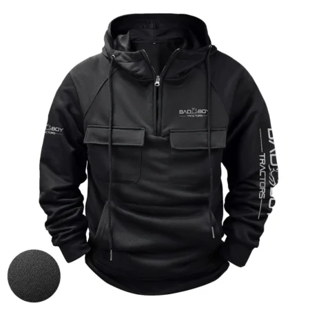 Badboy Unique Logo Collection For Farmer Tractor Lovers Tactical Quarter Zip Hoodie BLF8424A092