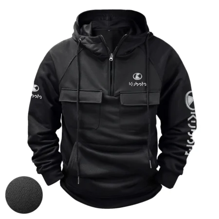 Kubota Unique Logo Collection For Farmer Tractor Lovers Tactical Quarter Zip Hoodie BLF8424A112