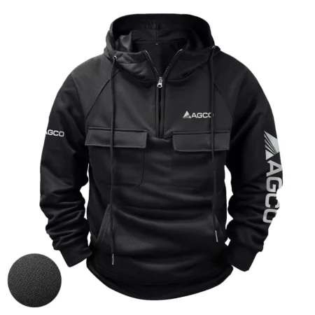 AGCO Unique Logo Collection For Farmer Tractor Lovers Tactical Quarter Zip Hoodie BLF8424A122