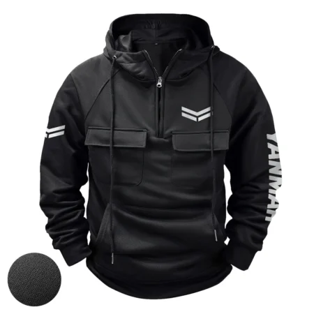 Yanmar Unique Logo Collection For Farmer Tractor Lovers Tactical Quarter Zip Hoodie BLF8424A152