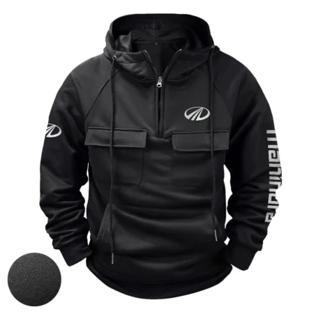 Mahindra Unique Logo Collection For Farmer Tractor Lovers Tactical Quarter Zip Hoodie BLF8424A182