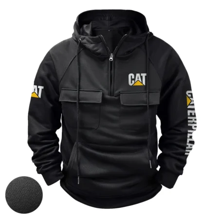 Caterpillar Unique Logo Collection For Farmer Tractor Lovers Tactical Quarter Zip Hoodie BLF8424A222