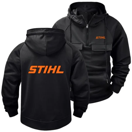 Collection Release Stihl Brand Agricultural and Craftwork Farmer Tactical Quarter Zip Hoodie BLF15924A222