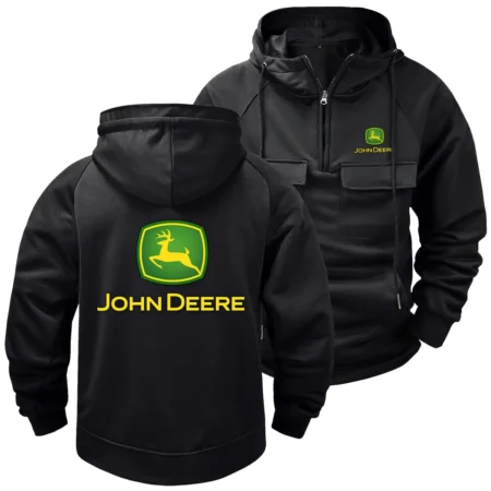 Collection Release John Deere Brand Agricultural and Craftwork Farmer Tactical Quarter Zip Hoodie BLF15924A52