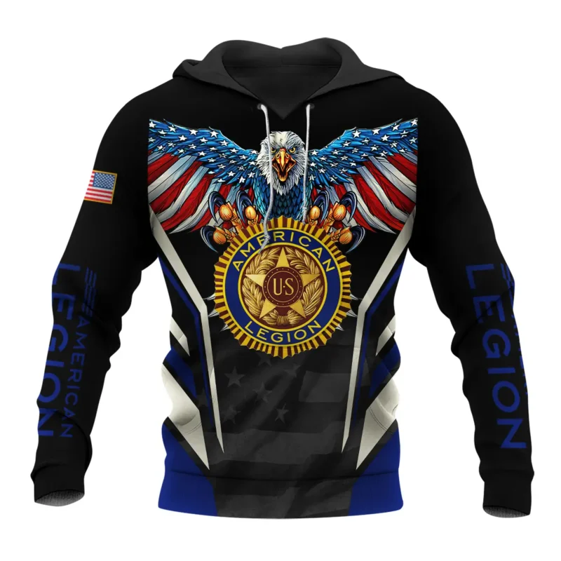 Eagle And American Legion United States Veteran All Over Prints BLVET24924A1HD - Hoodie