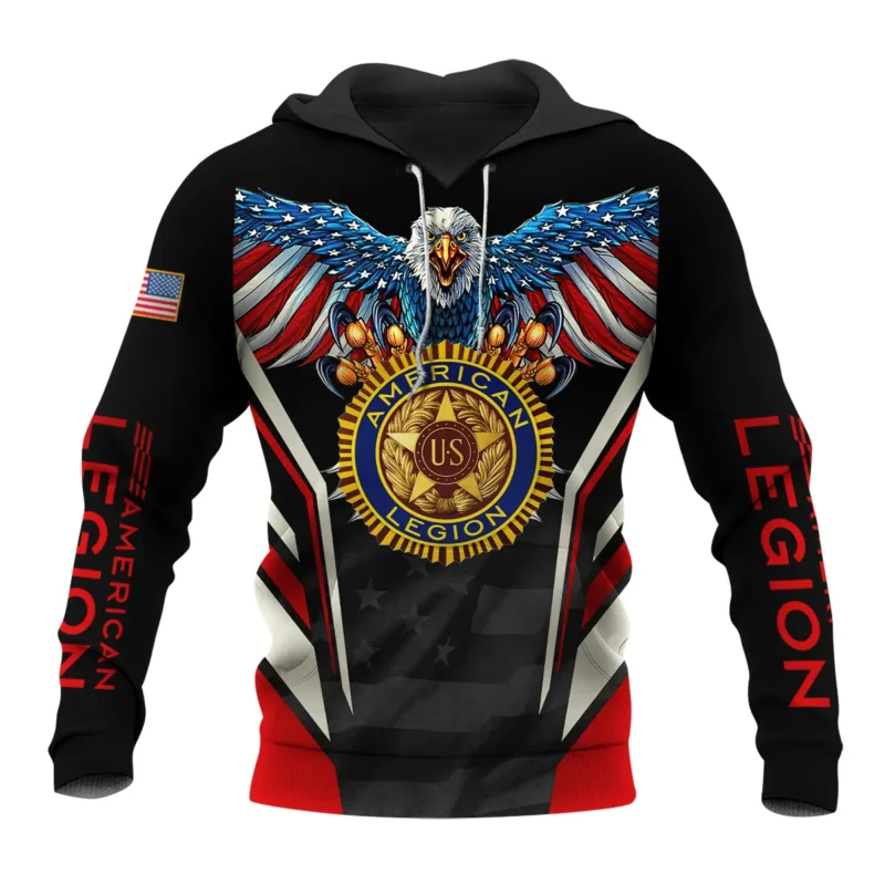 Eagle And American Legion United States Veteran All Over Prints BLVET24924A2HD - Hoodie