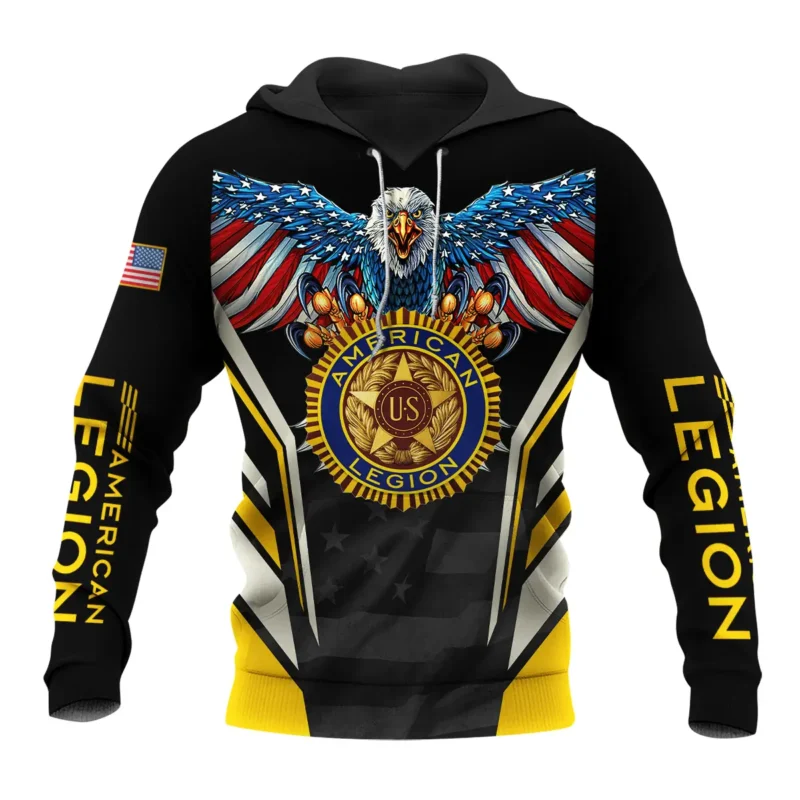 Eagle And American Legion United States Veteran All Over Prints BLVET24924A3HD - Hoodie