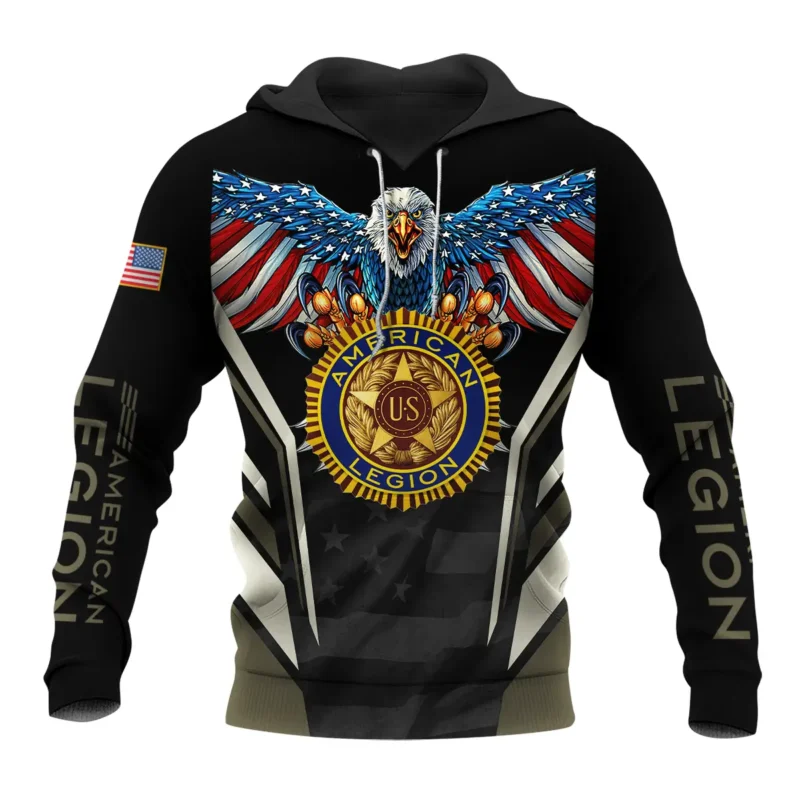 Eagle And American Legion United States Veteran All Over Prints BLVET24924A4HD - Hoodie