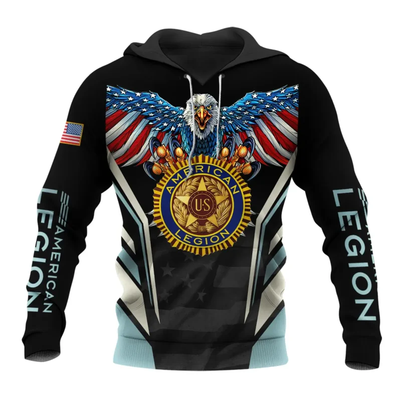 Eagle And American Legion United States Veteran All Over Prints BLVET24924A5HD - Hoodie