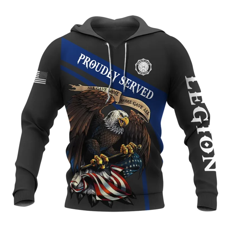 Proudly Served All Gave Some SGA American Legion United States Veteran All Over Prints BLVET24924C1HD - Hoodie