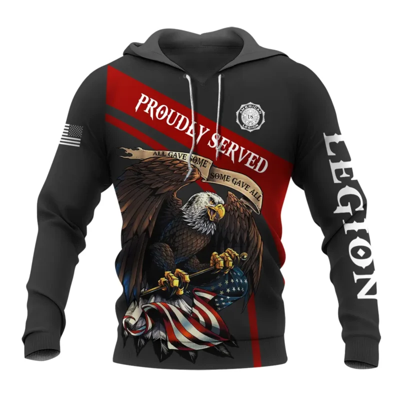 Proudly Served All Gave Some SGA American Legion United States Veteran All Over Prints BLVET24924C2HD - Hoodie