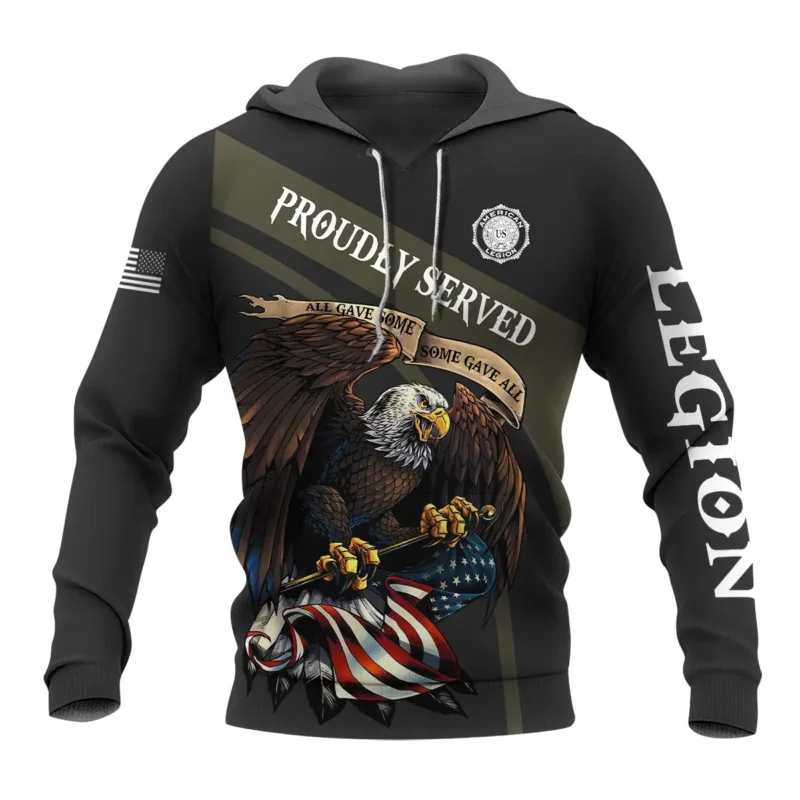 Proudly Served All Gave Some SGA American Legion United States Veteran All Over Prints BLVET24924C3HD - Hoodie