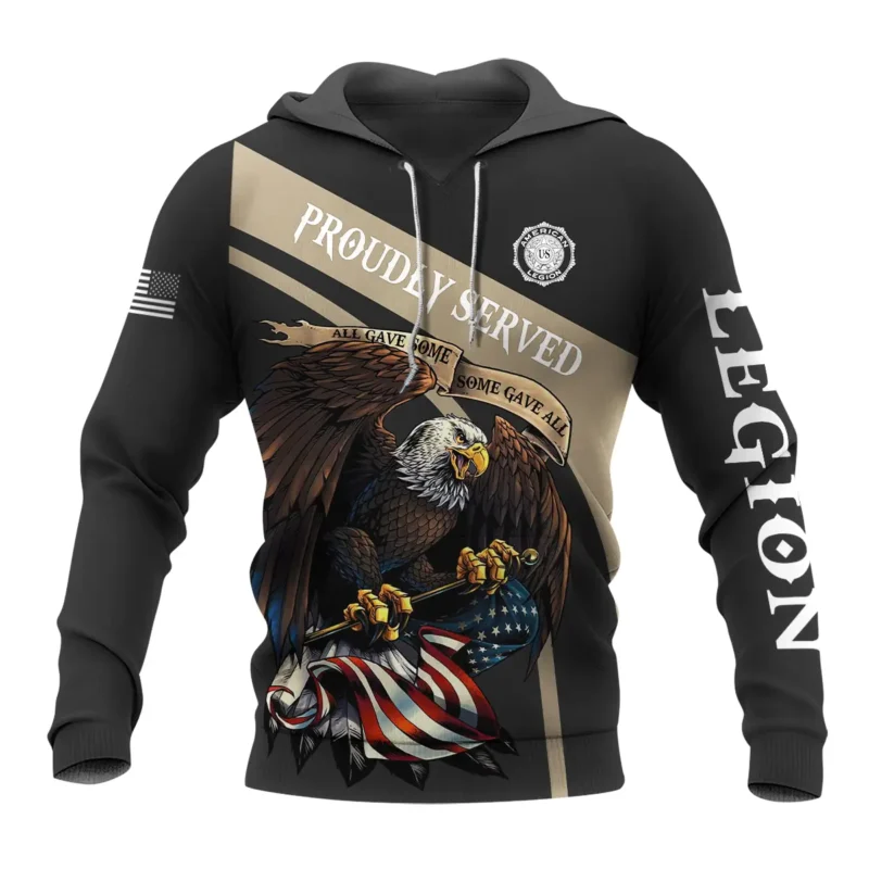 Proudly Served All Gave Some SGA American Legion United States Veteran All Over Prints BLVET24924C4HD - Hoodie