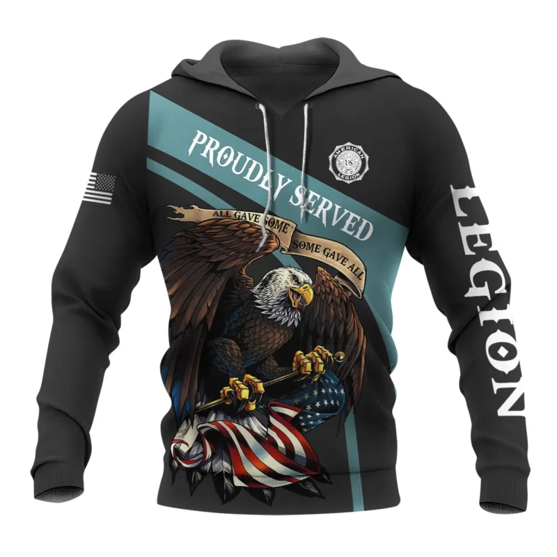 Proudly Served All Gave Some SGA American Legion United States Veteran All Over Prints BLVET24924C5HD - Hoodie