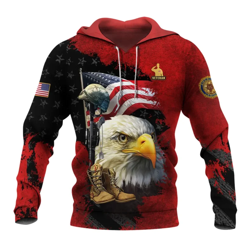 Eagle Helmet Boots American Legion United States Veteran All Over Prints BLVET24924E2HD - Hoodie