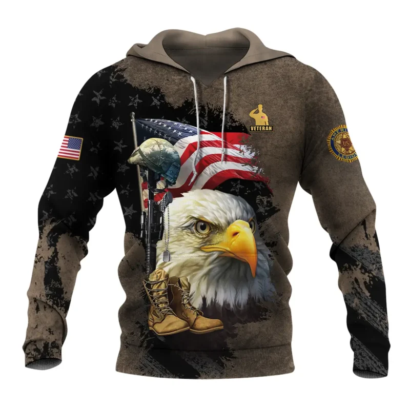 Eagle Helmet Boots American Legion United States Veteran All Over Prints BLVET24924E3HD - Hoodie