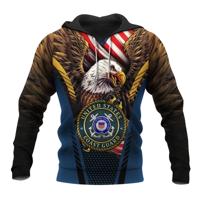 Eagle And Flag U.S. Coast Guard All Over Prints BLVTR20924A3CGHD - Hoodie