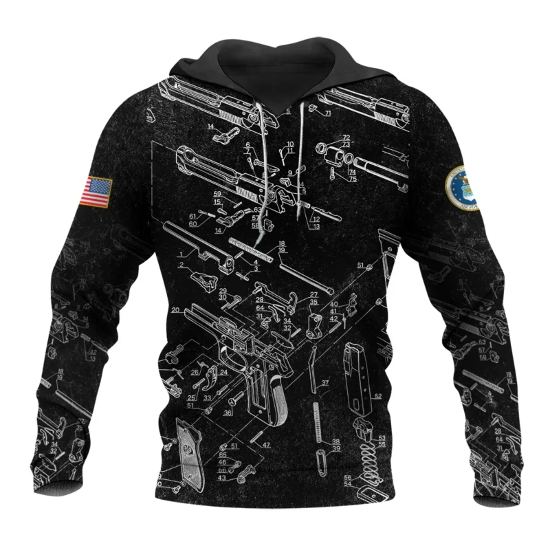 It's A Veteran Thing You Wouldn't Understand Bullet Dissection U.S. Air Force All Over Prints BLVTR21924A1AFHD - Hoodie