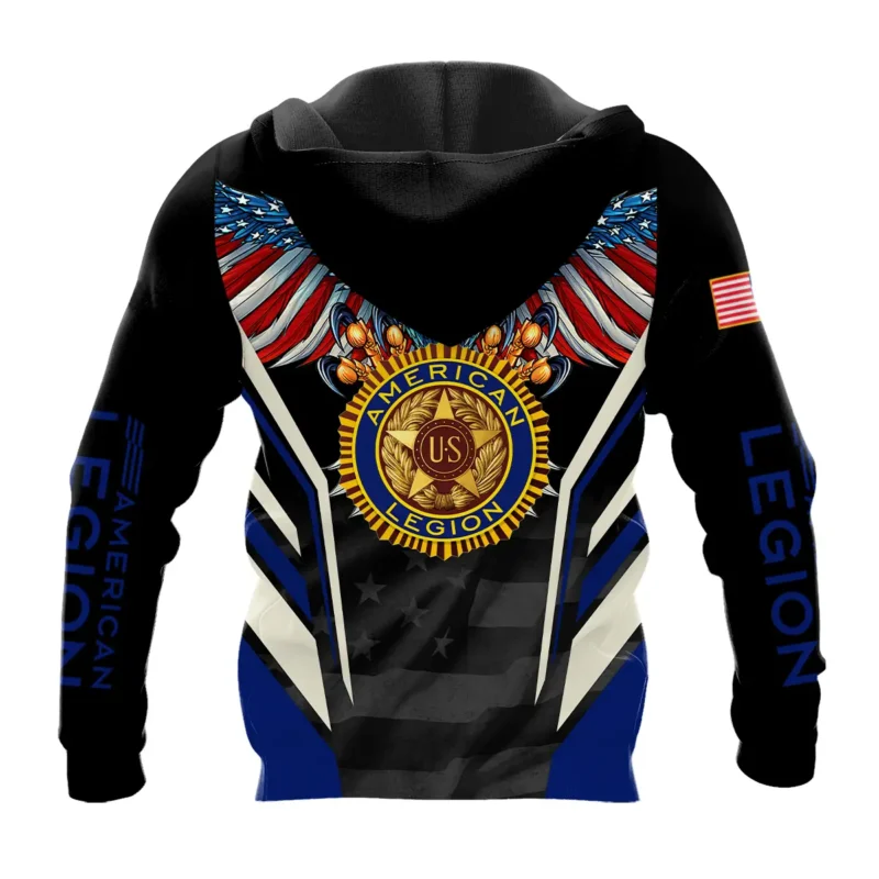 Eagle And American Legion United States Veteran All Over Prints BLVET24924A1ZHD - Zip Hoodie