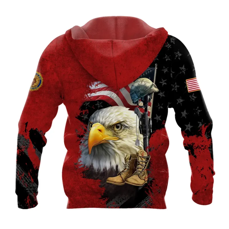 Eagle Helmet Boots American Legion United States Veteran All Over Prints BLVET24924E2HD - Hoodie