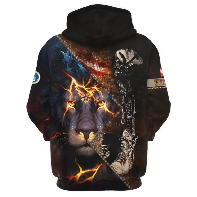 Helmet Rifle Boots Lion U.S. Air Force All Over Prints BLVTR17924A2AFZHD - Zip Hoodie