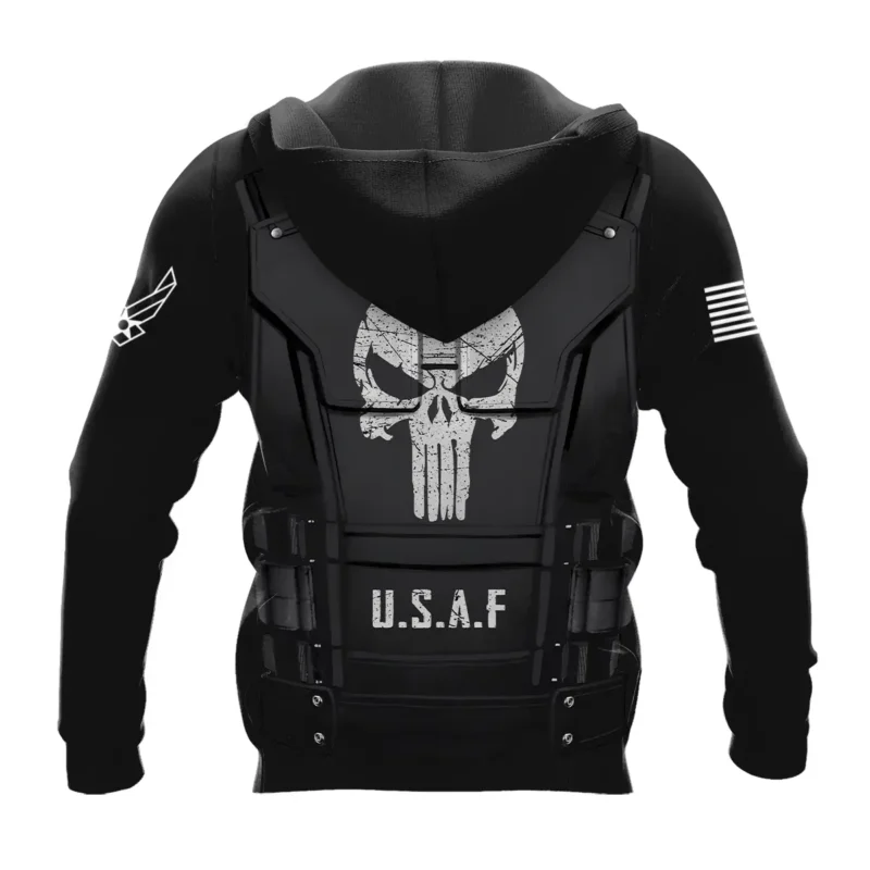 Punisher Skull U.S. Air Force All Over Prints BLVTR18924A1AFZHD - Zip Hoodie