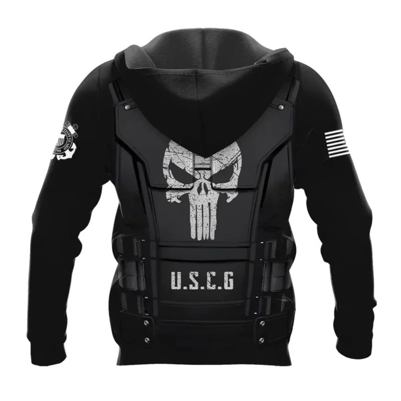 Punisher Skull U.S. Coast Guard All Over Prints BLVTR18924A1CGZHD - Zip Hoodie