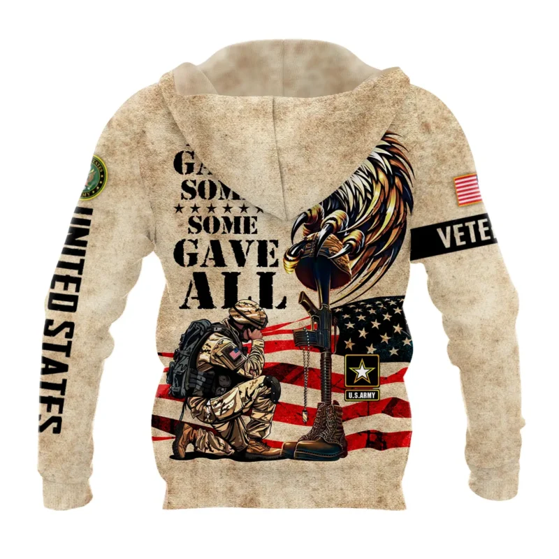 Honor The Fallen All Gave Some Some Gave All U.S. Army All Over Prints BLVTR19924A3AMZHD - Zip Hoodie