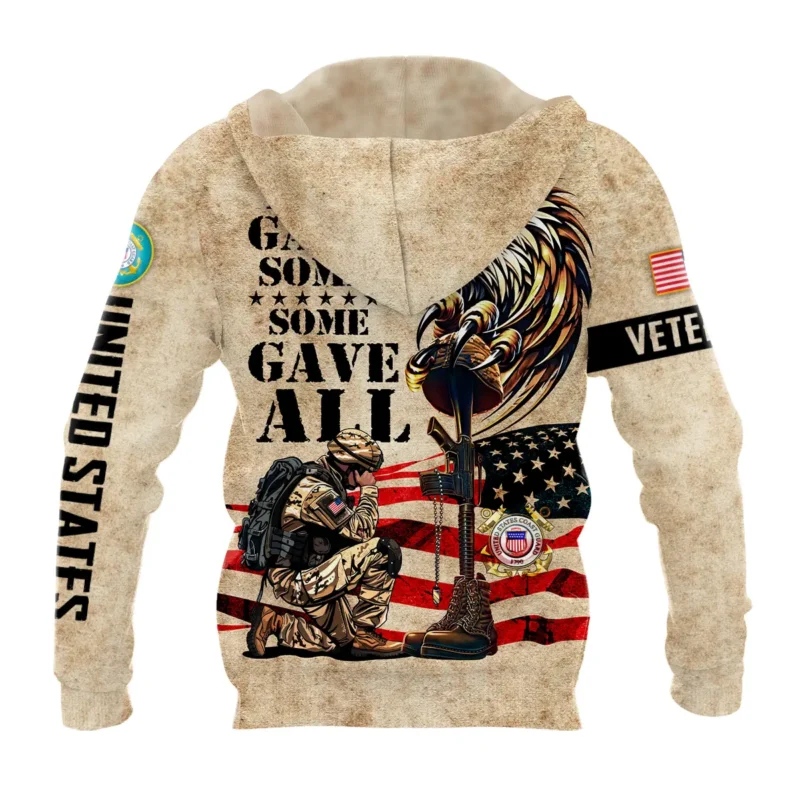 Honor The Fallen All Gave Some Some Gave All U.S. Coast Guard All Over Prints BLVTR19924A3CGZHD - Zip Hoodie