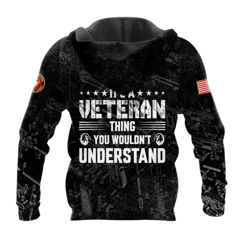 It's A Veteran Thing You Wouldn't Understand Bullet Dissection U.S. Marine Corps All Over Prints BLVTR21924A1MCHD - Hoodie